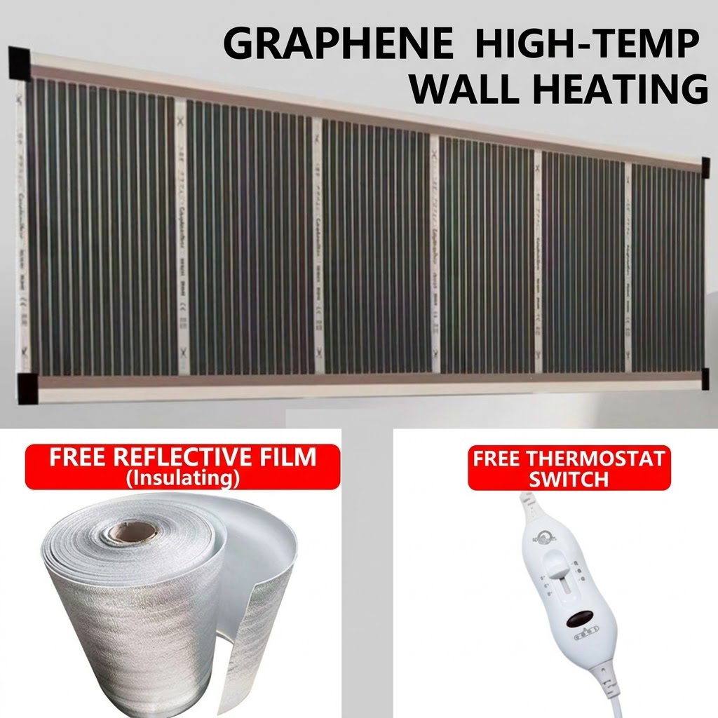 đ„3-Second Rapid Heating Honeycomb Graphene Far-Infrared Ceramic Wall Heater | Low Noise, Energy Efficient Indoor Wall Mount Space Heater -H