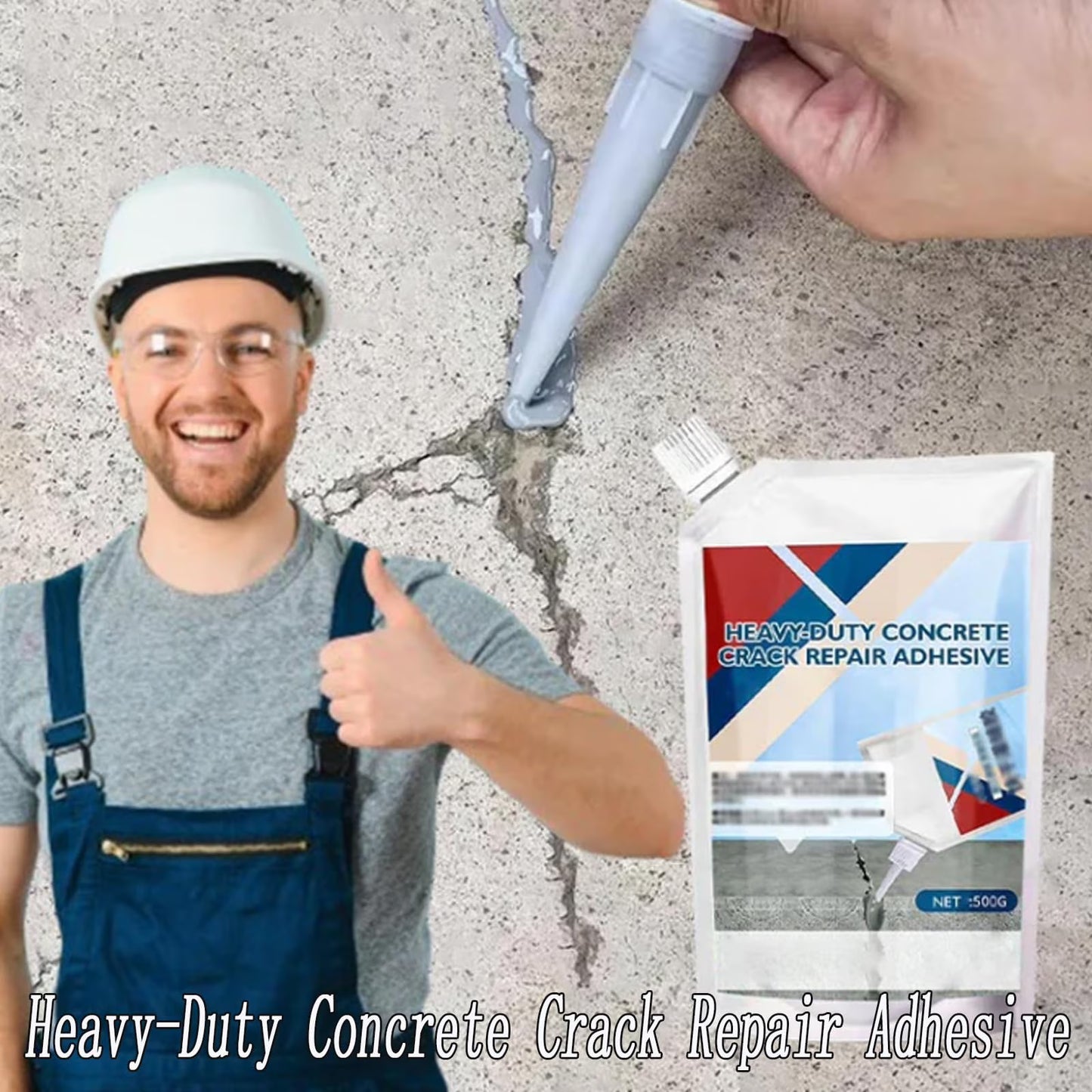 🔥Heavy-Duty Concrete Crack Repair Adhesive| Multi-Surface Gap Filler