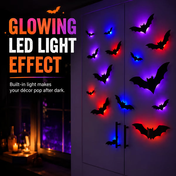 (🎁Last Day 49% OFF)🦇💡3D led bats - Turn Your Walls Into a Haunted Masterpiece👻