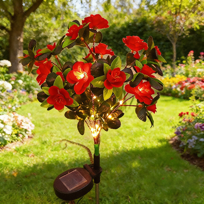🔥Last Day 50% OFF-LED Solar Flower Lights Rhododendron Outdoor Simulated Flower Lamp