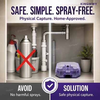 🔥Reusable Effective Roach Trap, Non-Toxic Sticky Cockroach Catcher for Kitchen Home Indoor Pest Control