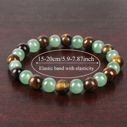 🏆 50K+ SOLD!🍀💰Money Attraction Bracelet with Green Aventurine & Tiger Eye