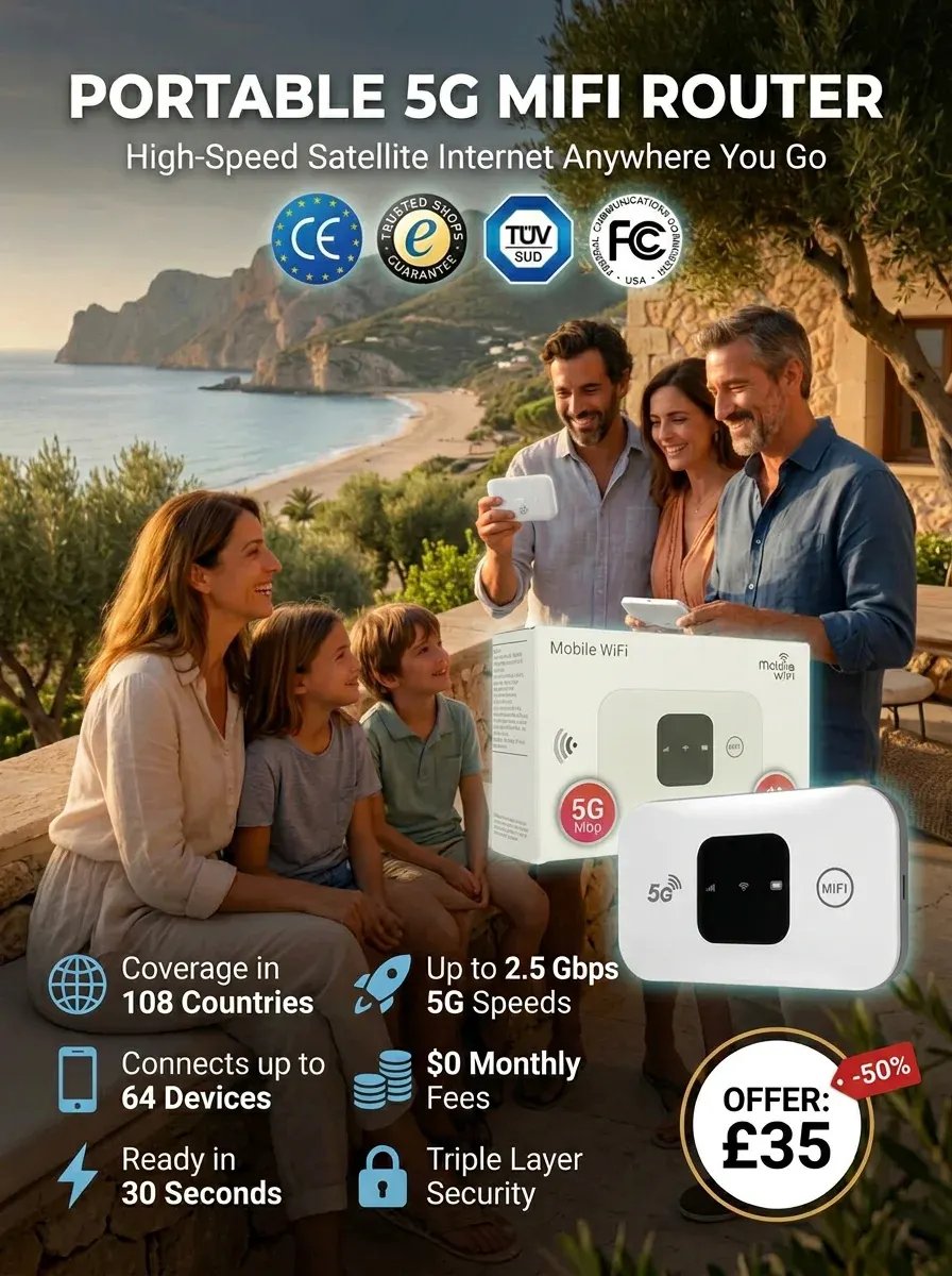 One-Time Purchase for Lifetime Free Global 5G+ Internet