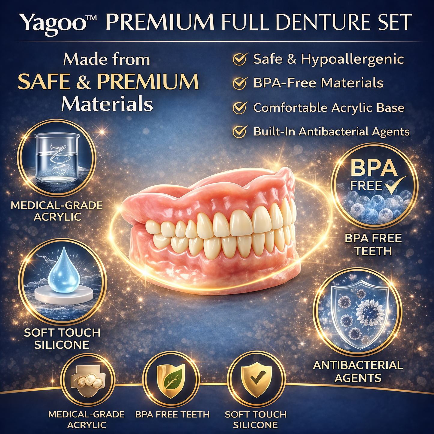 🎁🌎Ends Today: 70% OFF! Yagoo™ Medical Full Denture with Strong Suction^ 🏆 2026 Best Seller