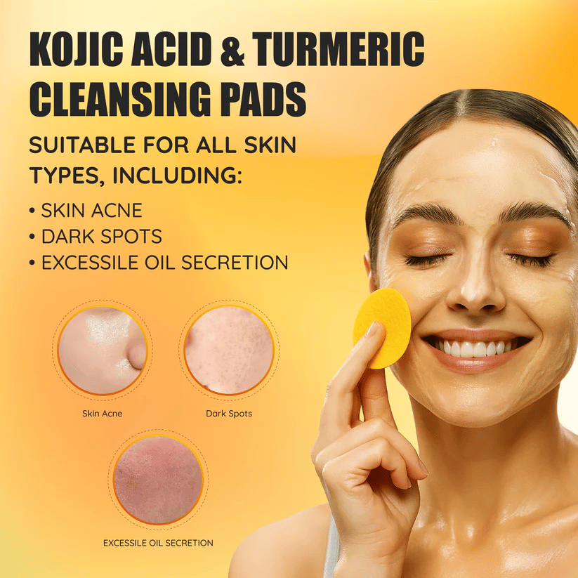 ✨Turmeric Cleansing Exfoliating Pads Facial Cleansing Skincare🫚🌿