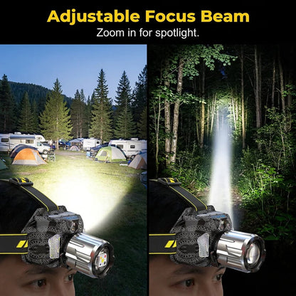 🔥LAST DAY 50% OFF - 💡5-Color Motion Sensor Rechargeable LED Headlamp | Multi-Mode Outdoor Waterproof Head Flashlight