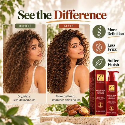 🎁Argan Oil & Avocado Curl Defining Leave-In Cream – Moisturizing Hair Styling Cream for Soft, Frizz-Controlled Curls