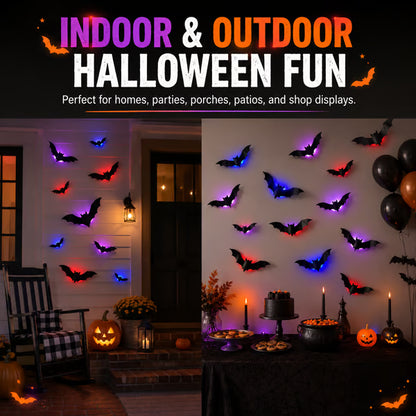 (🎁Last Day 49% OFF)🦇💡3D led bats - Turn Your Walls Into a Haunted Masterpiece👻