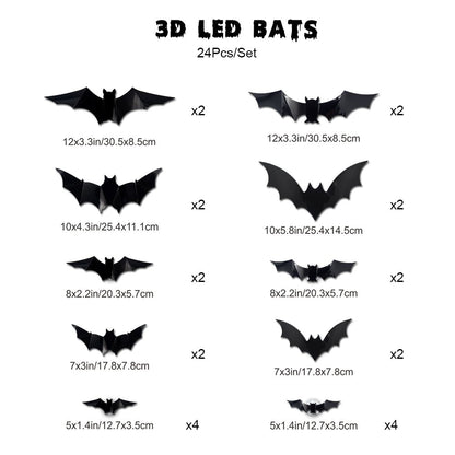 (🎁Last Day 49% OFF)🦇💡3D led bats - Turn Your Walls Into a Haunted Masterpiece👻