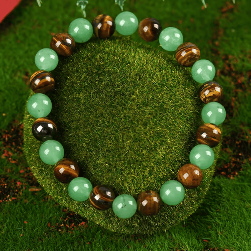 🏆 50K+ SOLD!🍀💰Money Attraction Bracelet with Green Aventurine & Tiger Eye