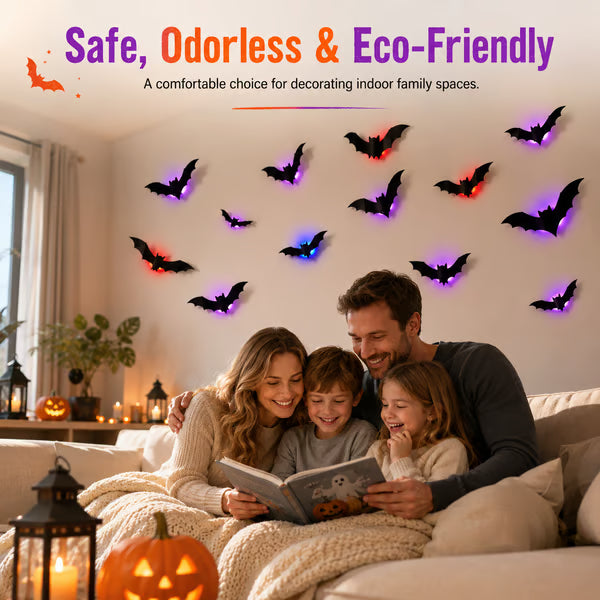(🎁Last Day 49% OFF)🦇💡3D led bats - Turn Your Walls Into a Haunted Masterpiece👻