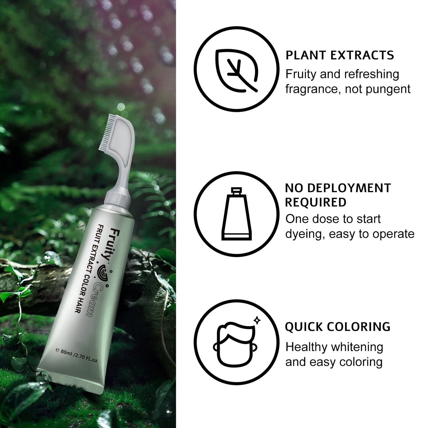 ✨ Salon-Grade Ammonia-Free Hair Color Comb | Effortless No-Mix Botanical Dye for Vibrant, Healthy Hair