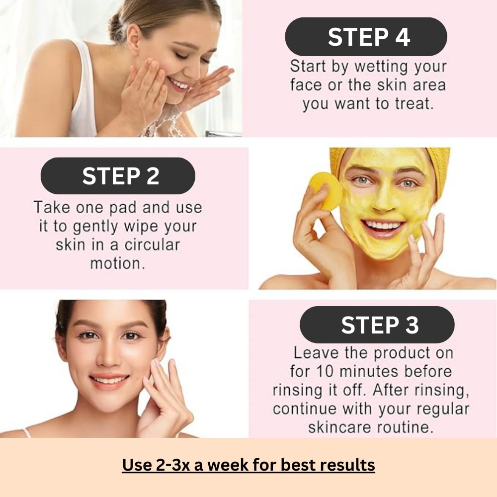✨Turmeric Cleansing Exfoliating Pads Facial Cleansing Skincare🫚🌿