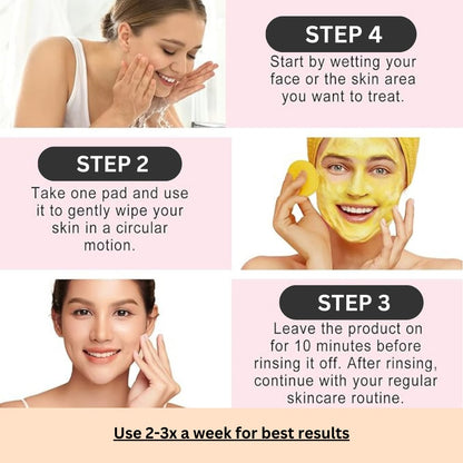 ✨Turmeric Cleansing Exfoliating Pads Facial Cleansing Skincare🫚🌿