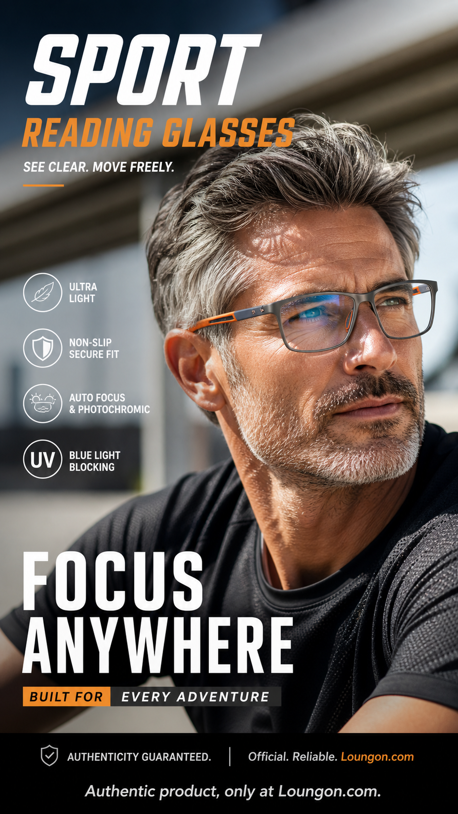 🔥HOT SALE🔥Sports Smart Photochromic Progressive Bifocal Glasses