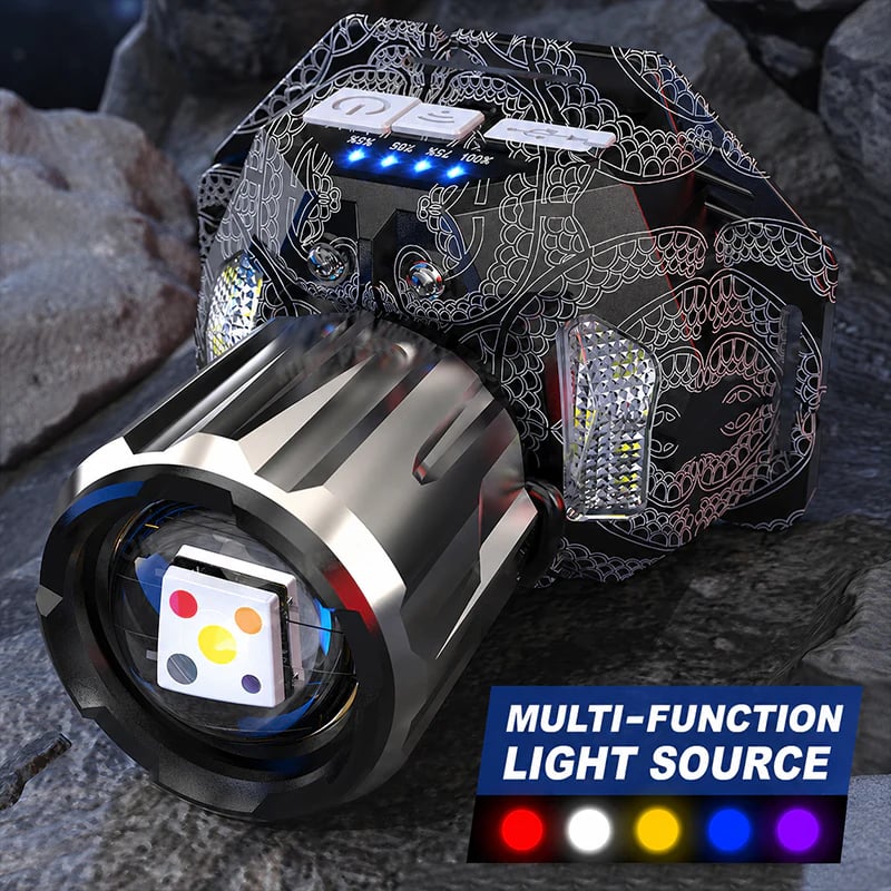 🔥LAST DAY 50% OFF - 💡5-Color Motion Sensor Rechargeable LED Headlamp | Multi-Mode Outdoor Waterproof Head Flashlight