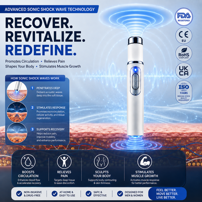 🔥Ultrasonic Shock Wave Therapy Massager——Enhances bust and lifts buttocks. Fuel Muscle Growth.Boost Circulation. Relieve Pain.