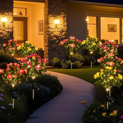 🔥Last Day 50% OFF-LED Solar Flower Lights Rhododendron Outdoor Simulated Flower Lamp