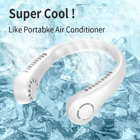 ❄️ Portable Neck Fan - 3-Sec Instant Cooling, 360° Rotating Head, 3-Speed Airflow