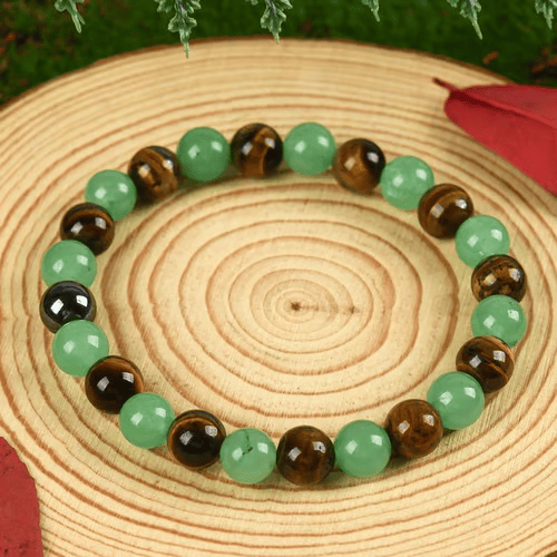 🏆 50K+ SOLD!🍀💰Money Attraction Bracelet with Green Aventurine & Tiger Eye