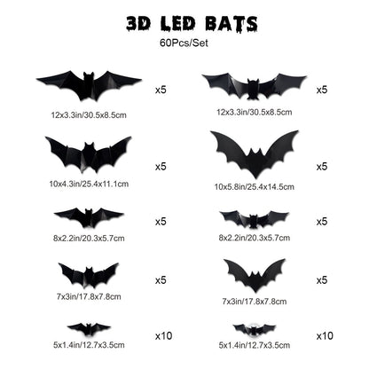(🎁Last Day 49% OFF)🦇💡3D led bats - Turn Your Walls Into a Haunted Masterpiece👻