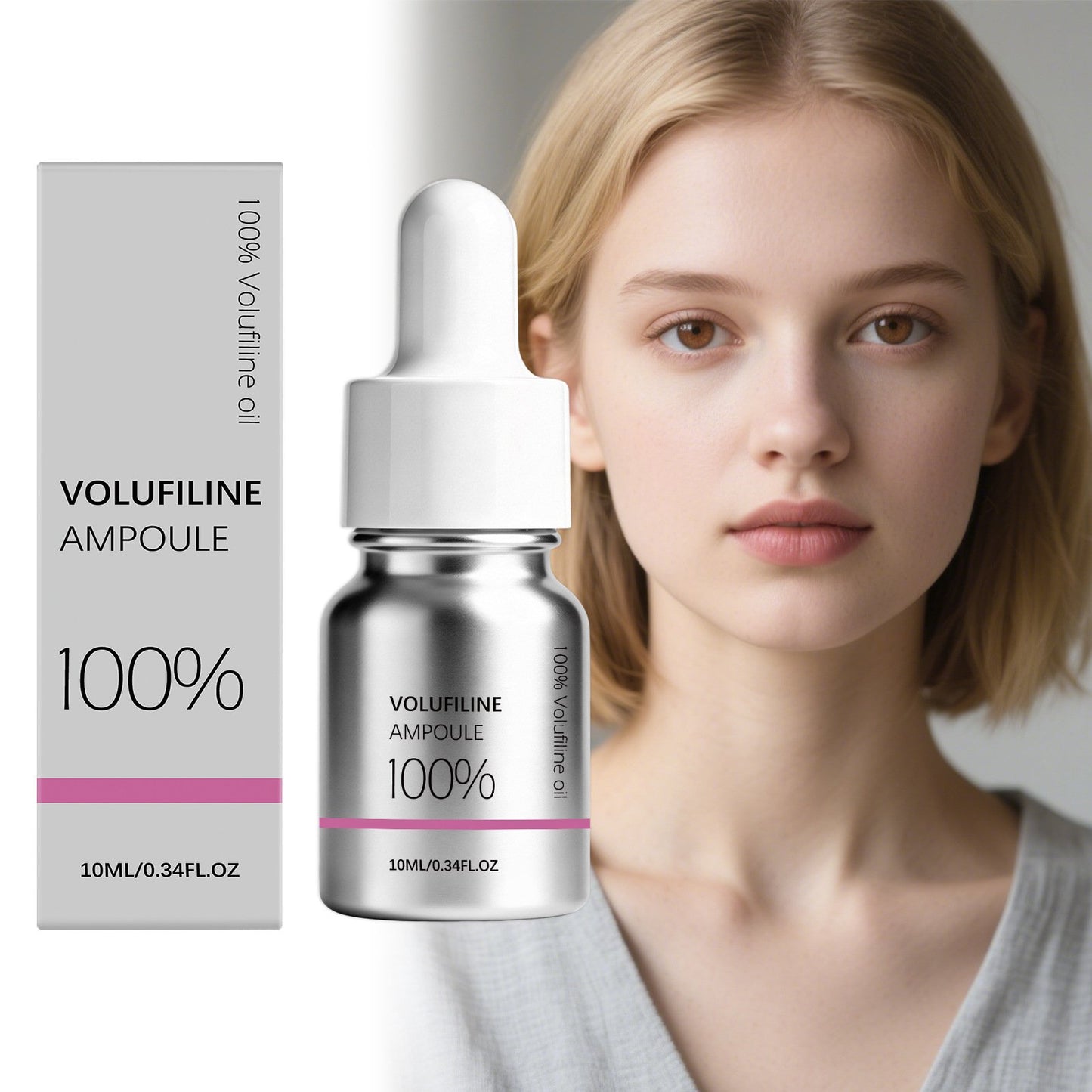 Volufiline 100% Ampoule,Pure Volufiline Serum - DIY Skin Care Booster for Face & Body – Hydrating & Age-Defying Formula for Elevated Resilience (0.33 fl oz)