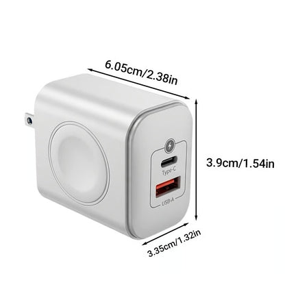 3-in-1 GaN Magnetic Wireless Charger