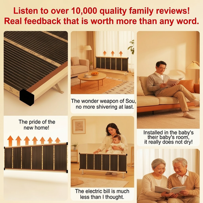🔥3-Second Rapid Heating Honeycomb Graphene Far-Infrared Ceramic Wall Heater | Low Noise, Energy Efficient Indoor Wall Mount Space Heater -H